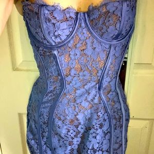 XS House of CB - Lace Periwinkle Lilac Bodycon cocktail dress